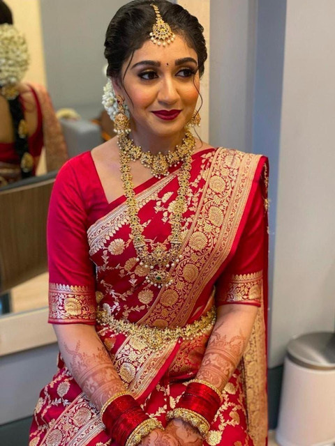 RUNAYA NX Woven Design Zari Banarasi Saree