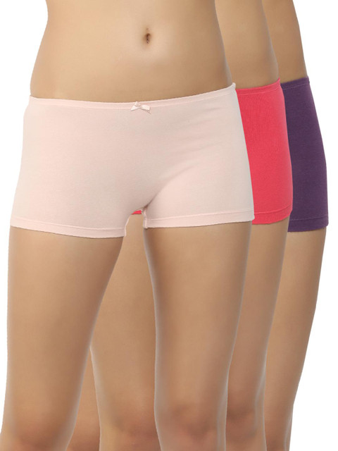 Shyygl Set of 3 Low-Rise Boy Shorts Briefs