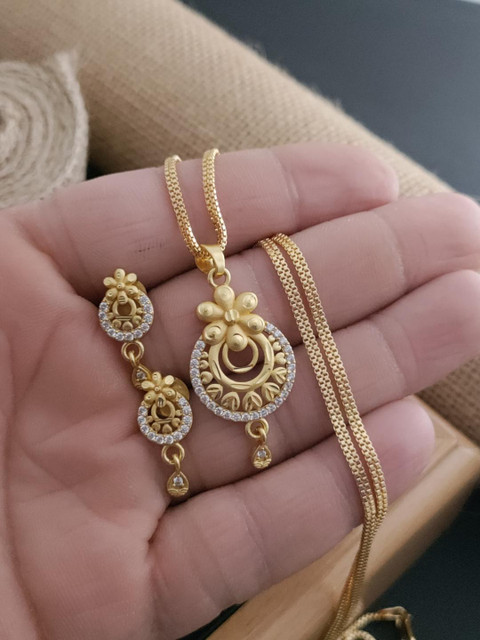 Gold Pendant set for Women