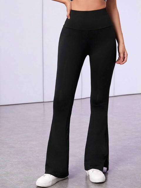 Stylecast X Slyck Solid Pattern Bootcut Trouser