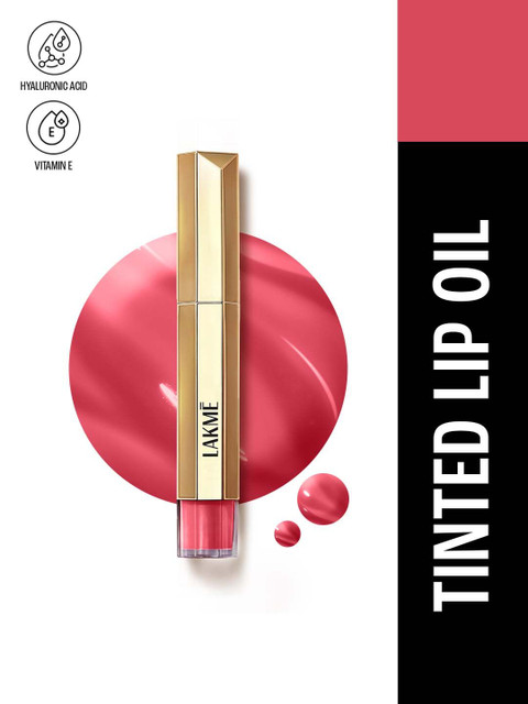 Lakme 9to5 Overtime Shine Tinted Lip Oil Gloss With Almond & Jojoba Oil 5.3ml - Pink Bloom