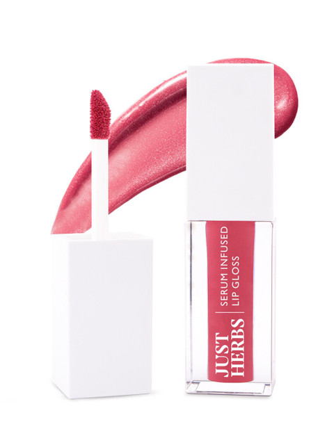 Just Herbs Serum Infused Lip Gloss For Smooth & Shiny Lips 3 ml- Peony Pearl 06