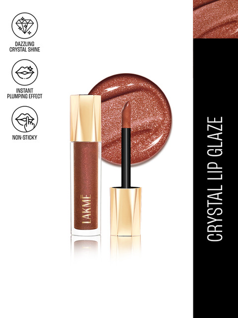 Lakme Glitterati Non-Sticky Hydrating Lip Glaze With Vegan Collagen 5ml - Espresso Martini