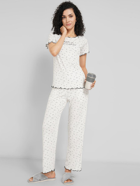 Dreamz by Pantaloons Women Floral Printed Pure Cotton Lounge Pants