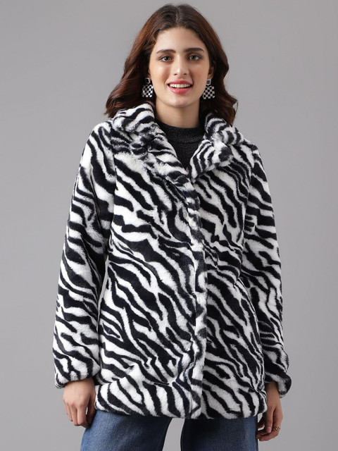 Latin Quarters Printed Single-Breasted Winter Coat