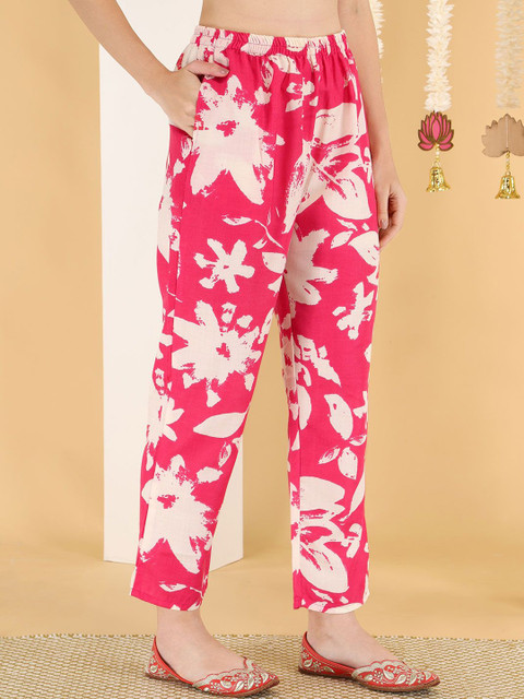 Anouk Floral Printed Cotton Tunic With Trousers Co-Ords - Image 7