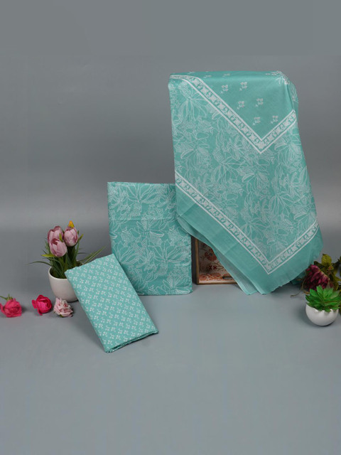 Kwatchi Printed Pure Cotton Unstitched Dress Material