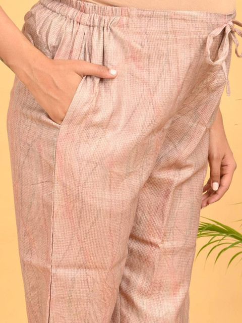 GOLDSTROMS Women Maternity Linen Kurta with Trousers - Image 3