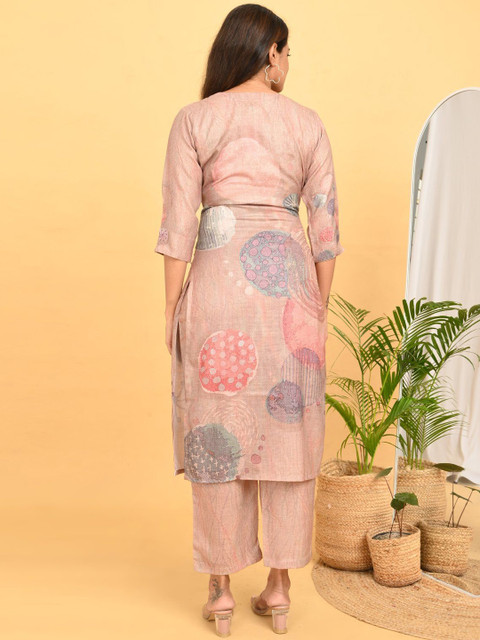 GOLDSTROMS Women Maternity Linen Kurta with Trousers - Image 6