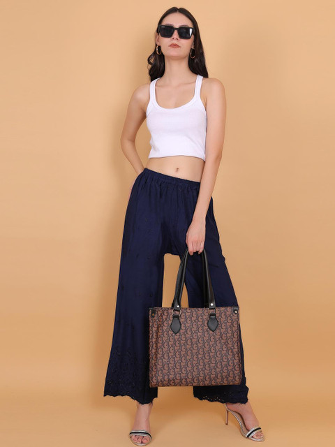 Mytrendzs Floral Embroidered Ethnic Palazzos