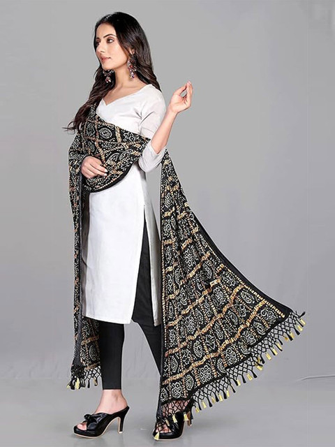 Trendmalls Bandhani Printed Chinon Silk Dupatta - Image 4