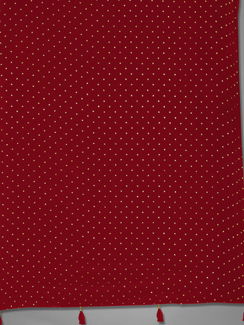 Kemza Polka Dots Foil Printed Chiffon Dupatta - Image 6