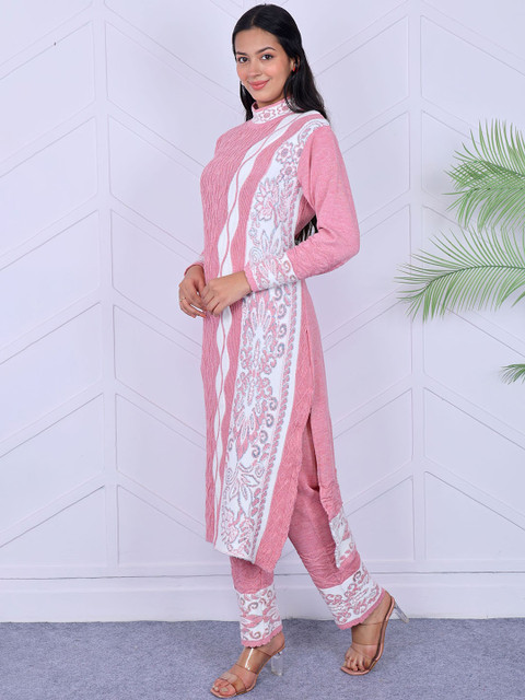 KNITZY Women Ethnic Motifs Kurta with Churidar - Image 4