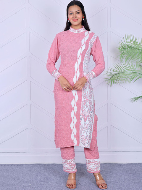 KNITZY Women Ethnic Motifs Kurta with Churidar - Image 6