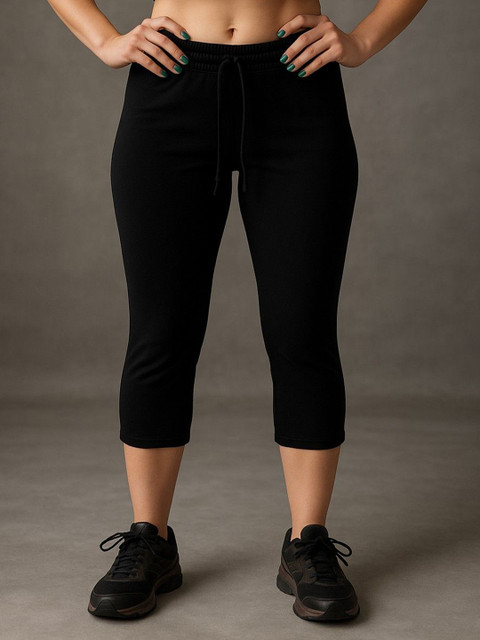 EcoLove Women Mid-Rise Cotton Sports Capris