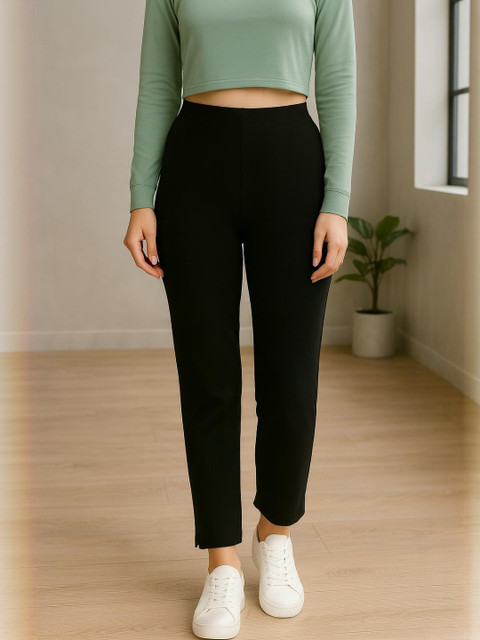 Dollar Missy Women Relaxed Straight Leg Straight Fit Trousers