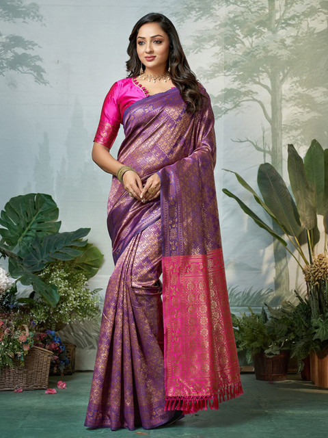 DIVASTRI Woven Design Zari Banarasi Saree