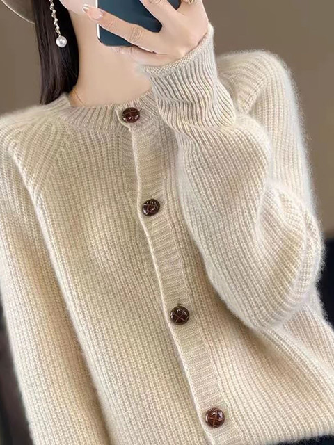 StyleCast Women Round Neck Long Sleeves Cardigan Sweaters