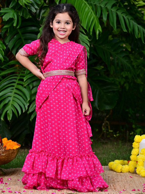 EthIndia Bandhani Printed Saree