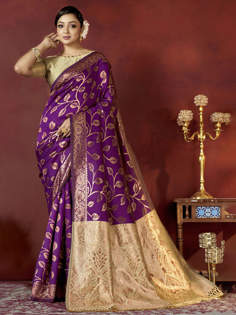DIVASTRI Woven Design Zari Banarasi Saree
