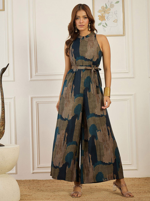 Anouk Halter Neck Printed Basic Jumpsuit