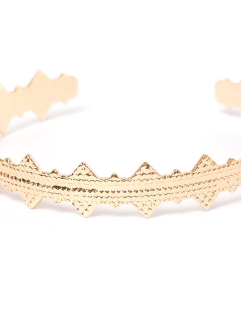 Carlton London Women Pack Of 7 Cubic Zirconia Gold-Plated Link Bracelet - Image 9