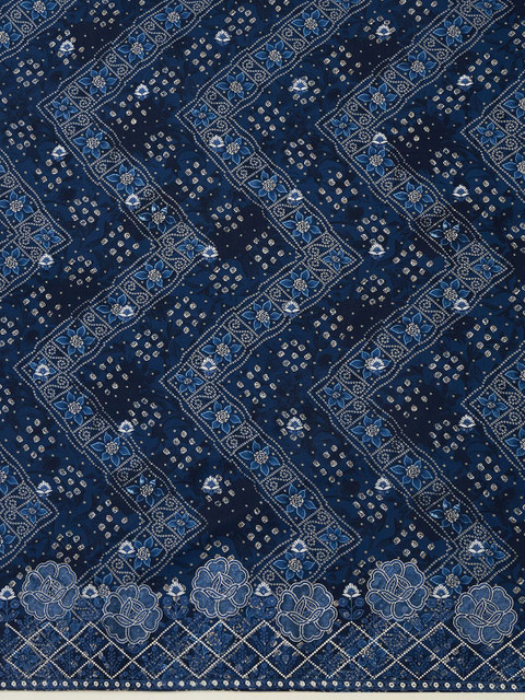 Soch Bandhani Printed Sequinned Unstitched Dress Material - Image 4