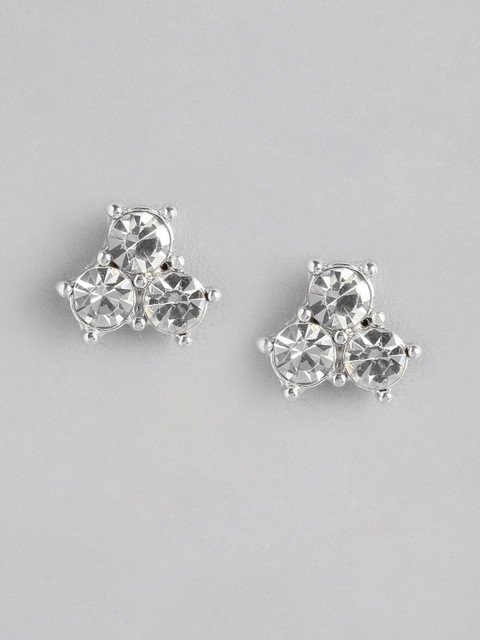 Forever New Silver Toned Saphira Small Glass Stud Earring