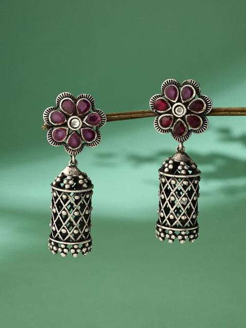 Fabindia Women Brass Contemporary Jhumkas Earrings