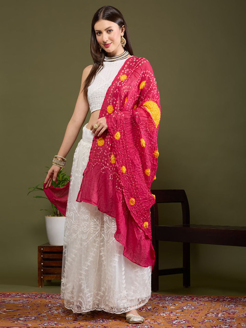 Dupatta Bazaar Bandhani Printed Cotton Dupatta