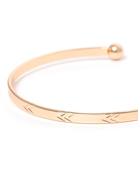 Carlton London Women Pack Of 7 Cubic Zirconia Gold-Plated Link Bracelet - Image 8