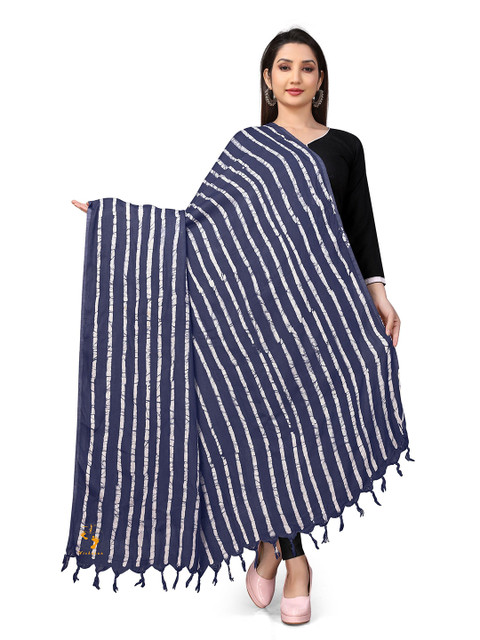Vicharan Striped Cotton Dupatta