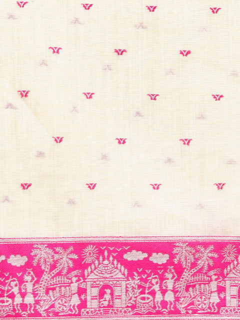Mitera Ethnic Motifs Woven Design Chanderi Saree - Image 6