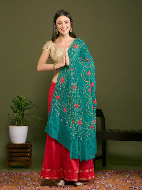 Dupatta Bazaar Bandhani Printed Cotton Dupatta