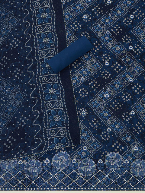 Soch Bandhani Printed Sequinned Unstitched Dress Material - Image 3