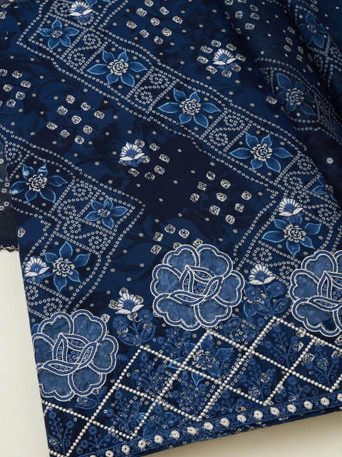 Soch Bandhani Printed Sequinned Unstitched Dress Material - Image 2