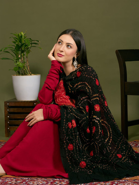 Dupatta Bazaar Bandhani Printed Cotton Dupatta