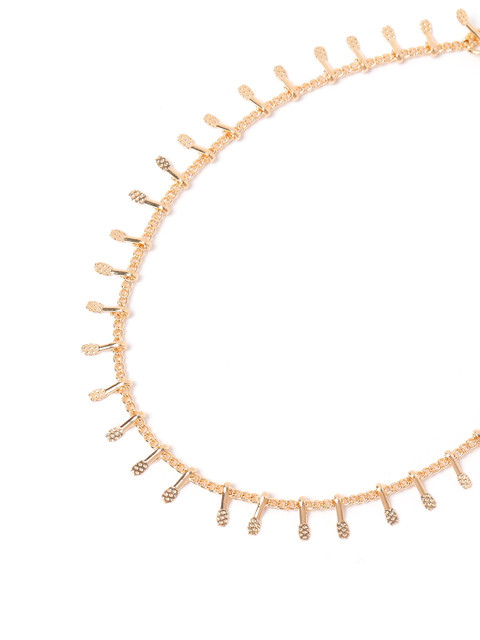 Carlton London Women Pack Of 7 Cubic Zirconia Gold-Plated Link Bracelet - Image 5