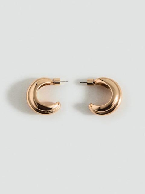 MANGO Contemporary Half Hoop Earrings