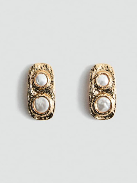 MANGO Beads Studed Contemporary Studs