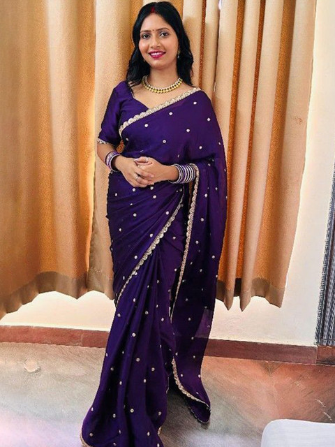 Being Naari Embellished Sequinned Pure Georgette Saree