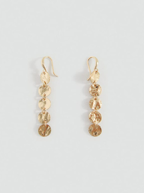 MANGO Circular Drop Earrings