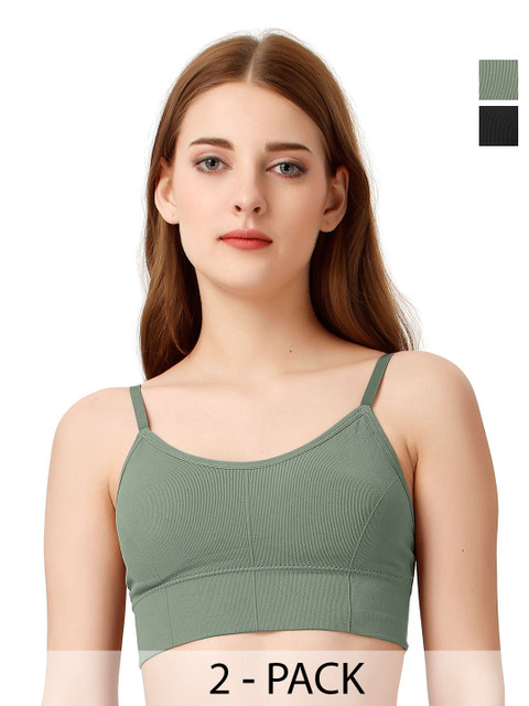 Moda Rapido Women Pack of 2 Full Coverage Lightly Padded Cotton T-Shirt Bra