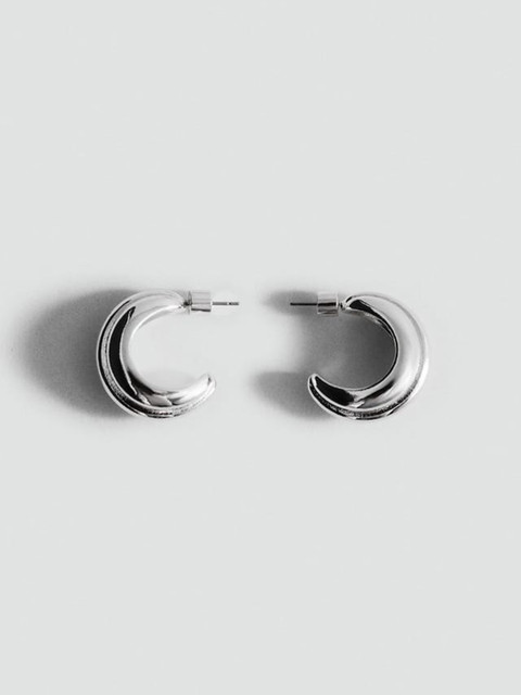 MANGO Contemporary Half Hoop Earrings