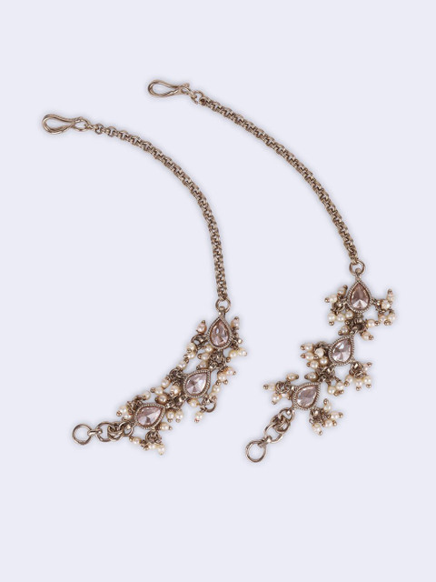 SALONI FASHION JEWELLERY Contemporary Ear Chain Earrings - Image 2