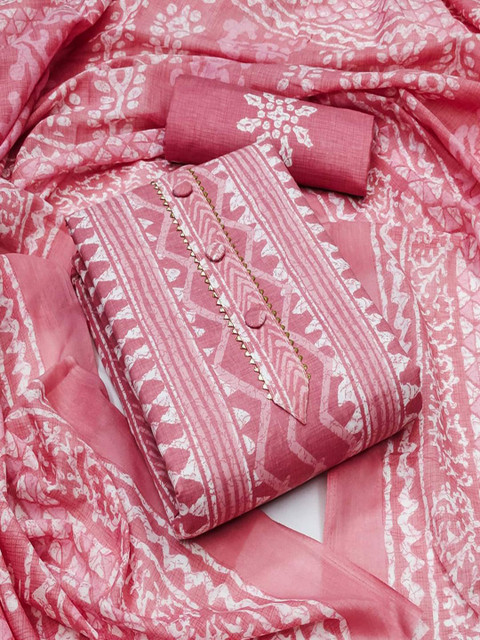 Peachmode Printed Pure Cotton Unstitched Dress Material