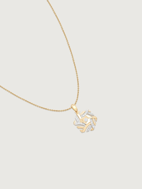 Mia by Tanishq 9KT Gold Hexagon Gleam Diamond Pendant - Image 3