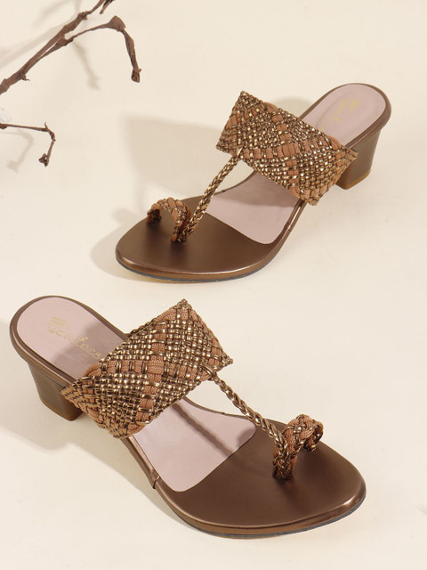 Picktoes Embellished Block Sandals