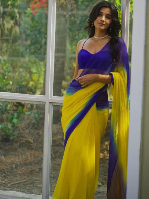 Mitera Ombre Pure Georgette Jamdani Saree