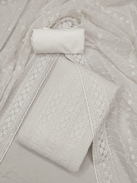 ICCHIT FAL Embroidered Sequinned Shibori Unstitched Dress Material